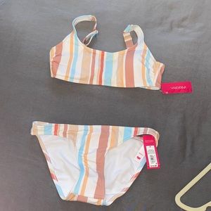 Target xhilaration Striped Bikini Swimsuit